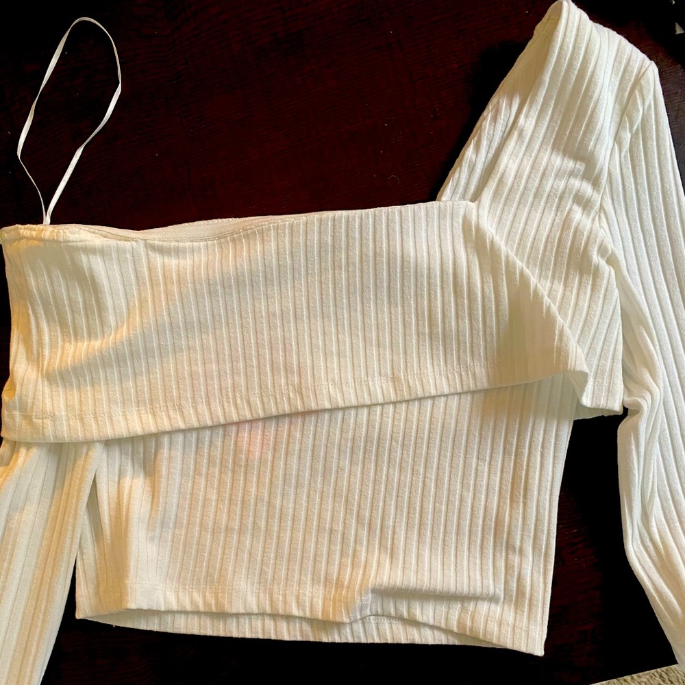 White off shoulder top